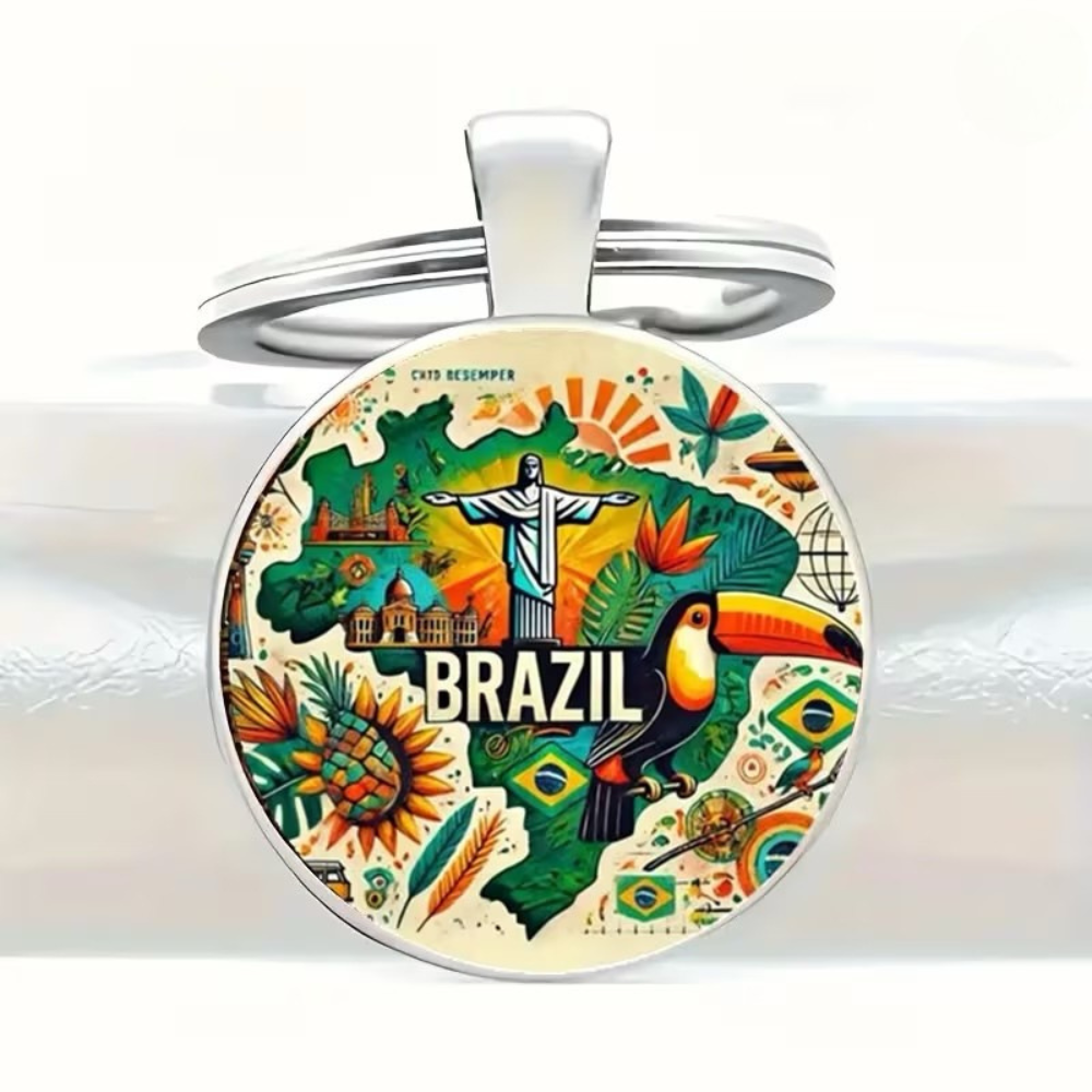Chaveiro de Metal do Brasil / Brazil Metal Keychain