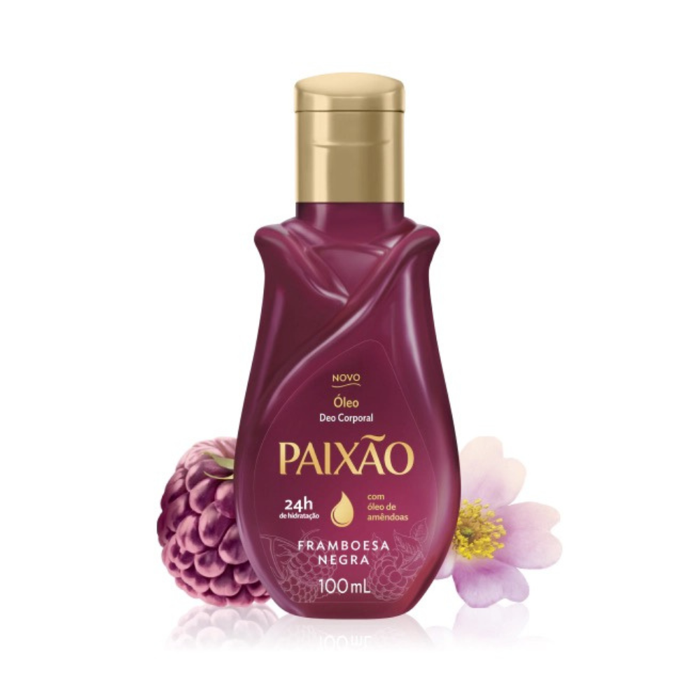 Óleo Corporal Paixão Framboesa Negra / Black Raspberry Body Oil - Paixão (100ml)