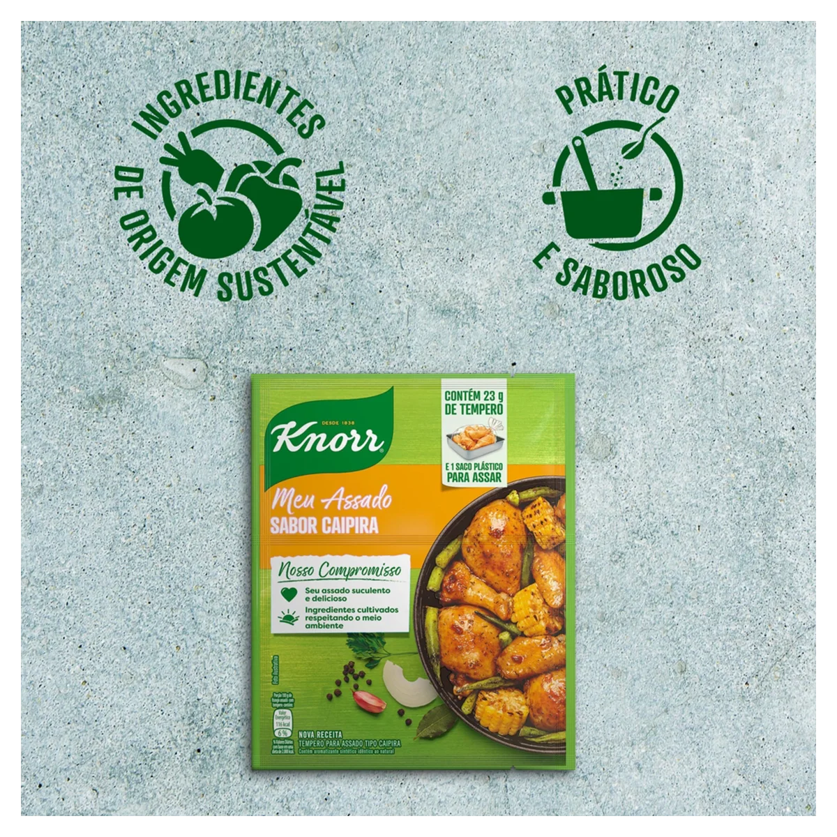 Tempero Meu Assado Sabor Caipira / Rustic Style Seasoning Mix - Knorr (23g)