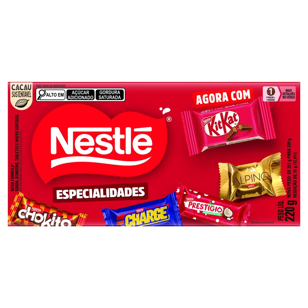 Caixa de Bombom Sortido Nestlé Especialidades / Nestlé Especialidades Assorted Chocolate Box - Nestlé (220g)