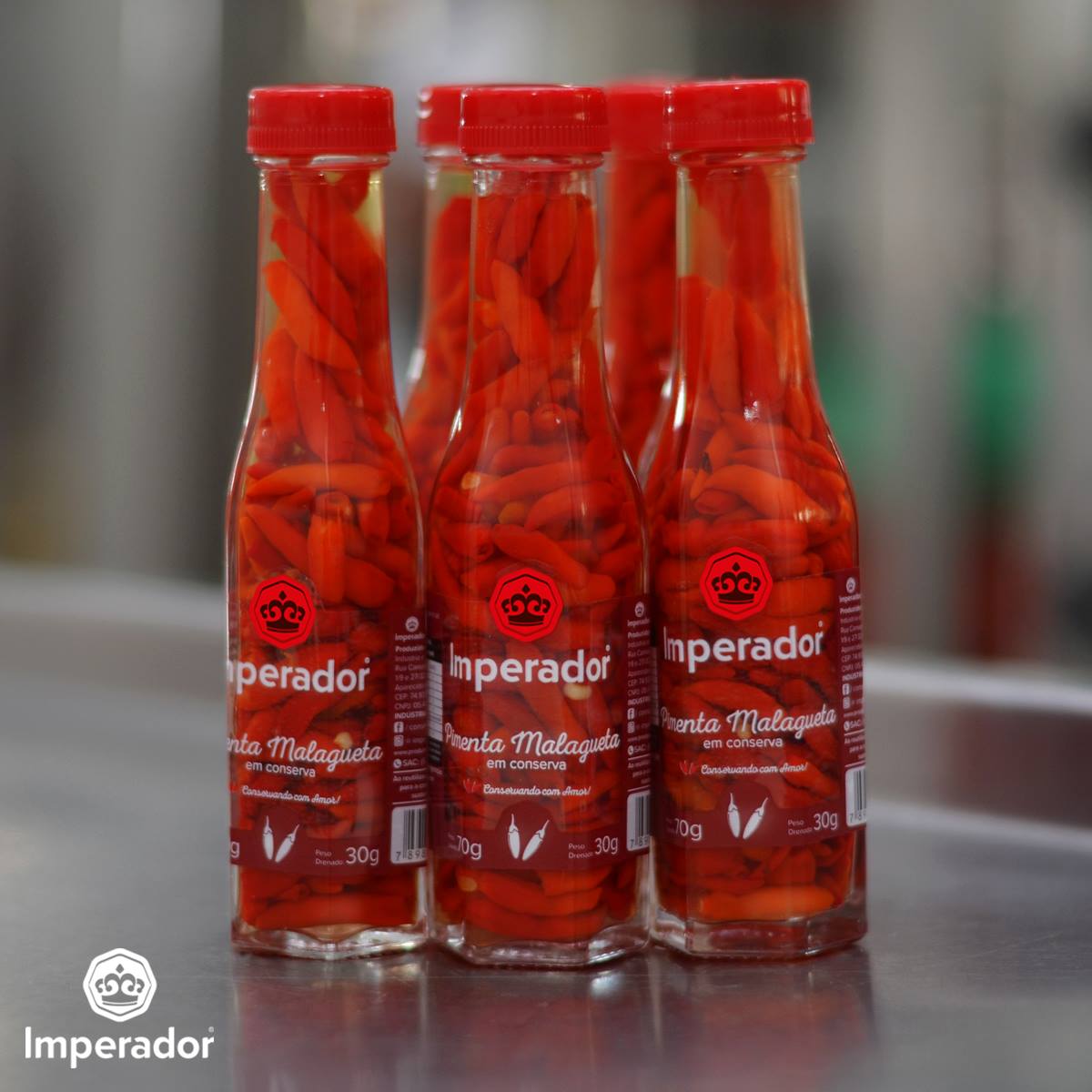 Pimenta Malagueta em Conserva / Pickled Malagueta Peppers - Imperador (30g)