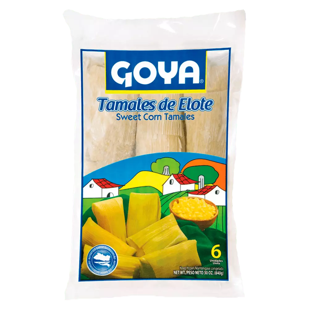 Pamonha Doce Congelada / Frozen Sweet Corn Tamales - Goya (840g)