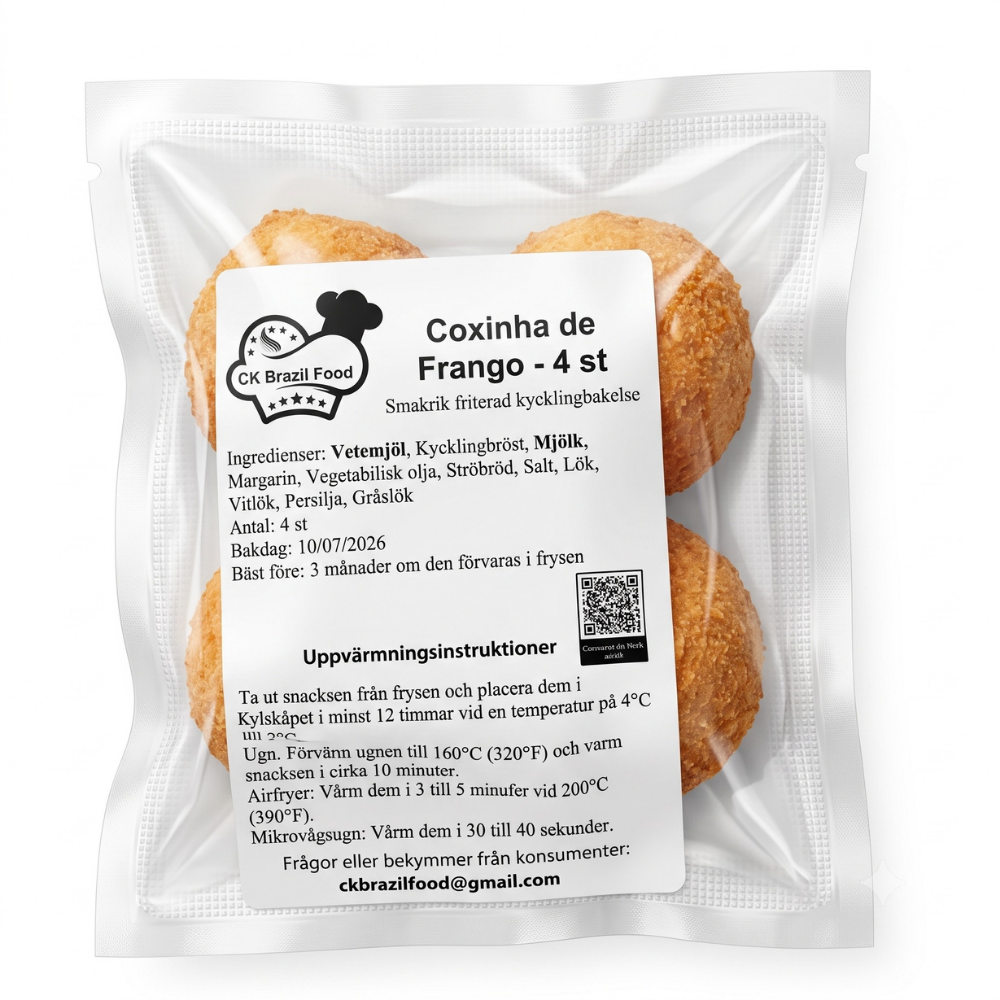 Coxinha de Frango - Grande / Chicken Croquettes - CK Food (4 units - 340g)