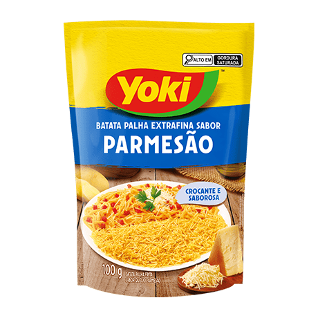 Batata Palha Parmesão / Shoestring Potatoes with Parmesan Flavor - Yoki (100g)