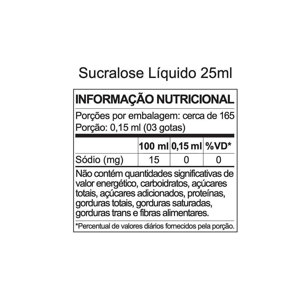 Adoçante Líquido Sucralose / Liquid Sweetener Sucralose - Linea (25ml)