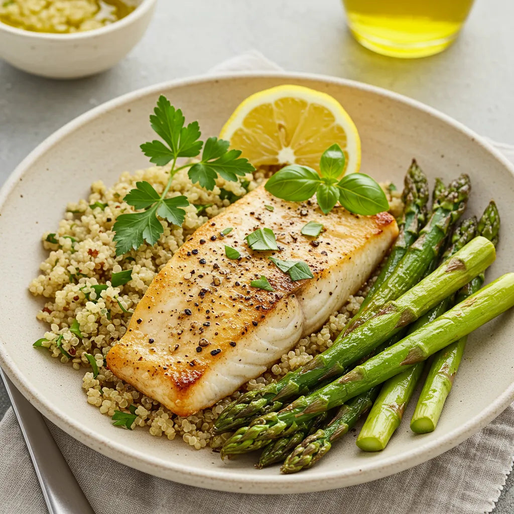 Mediterranean Bacalhau with Olive Tapenade and Herb Quinoa – Brazil & Co.