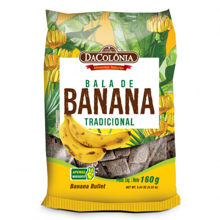 Bala de Banana / Banana Candies - DaColônia (160g)