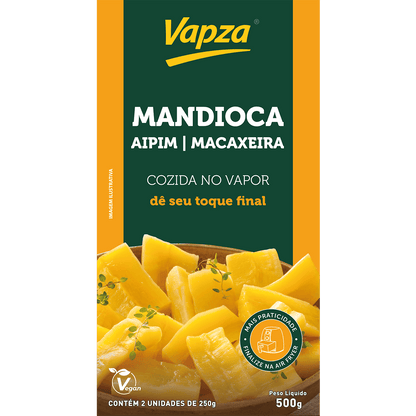 Mandioca Cozida no Vapor / Steam-Cooked Cassava - Vapza (500g)