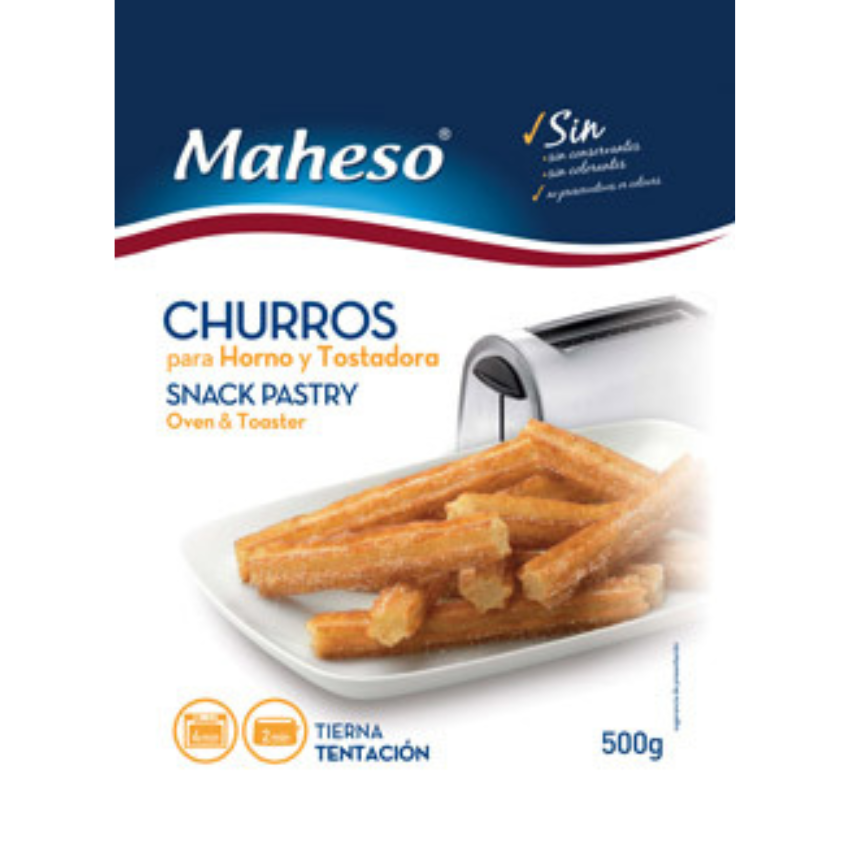 Churros Pré-Frito / Pre-fryed Churros - Maheso (500g)