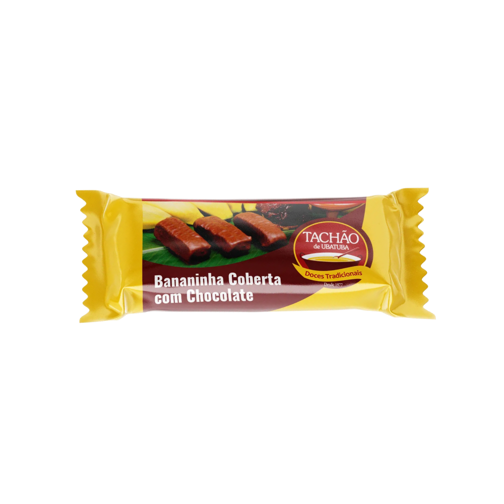 Bananinha Coberta com Chocolate / Chocolate-Covered Banana Sweet - Tachão de Ubatuba (25g)