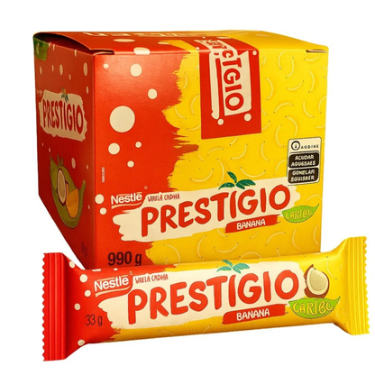 Chocolate Prestígio + Caribe / Milk Chocolate With Banana + Coconut Flavor Filling - Garoto