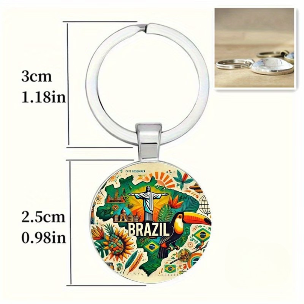 Chaveiro de Metal do Brasil / Brazil Metal Keychain