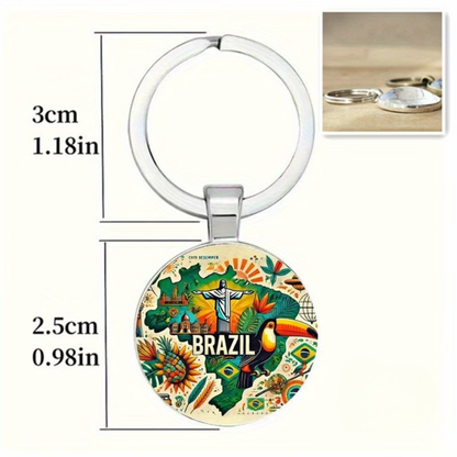 Chaveiro de Metal do Brasil / Brazil Metal Keychain