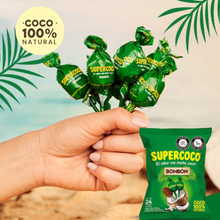 Chupeta de Caramelo con Coco / Coconut Lollipops - Supercoco (360g - 24 units)