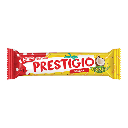 Chocolate Prestígio + Caribe / Milk Chocolate With Banana + Coconut Flavor Filling - Garoto