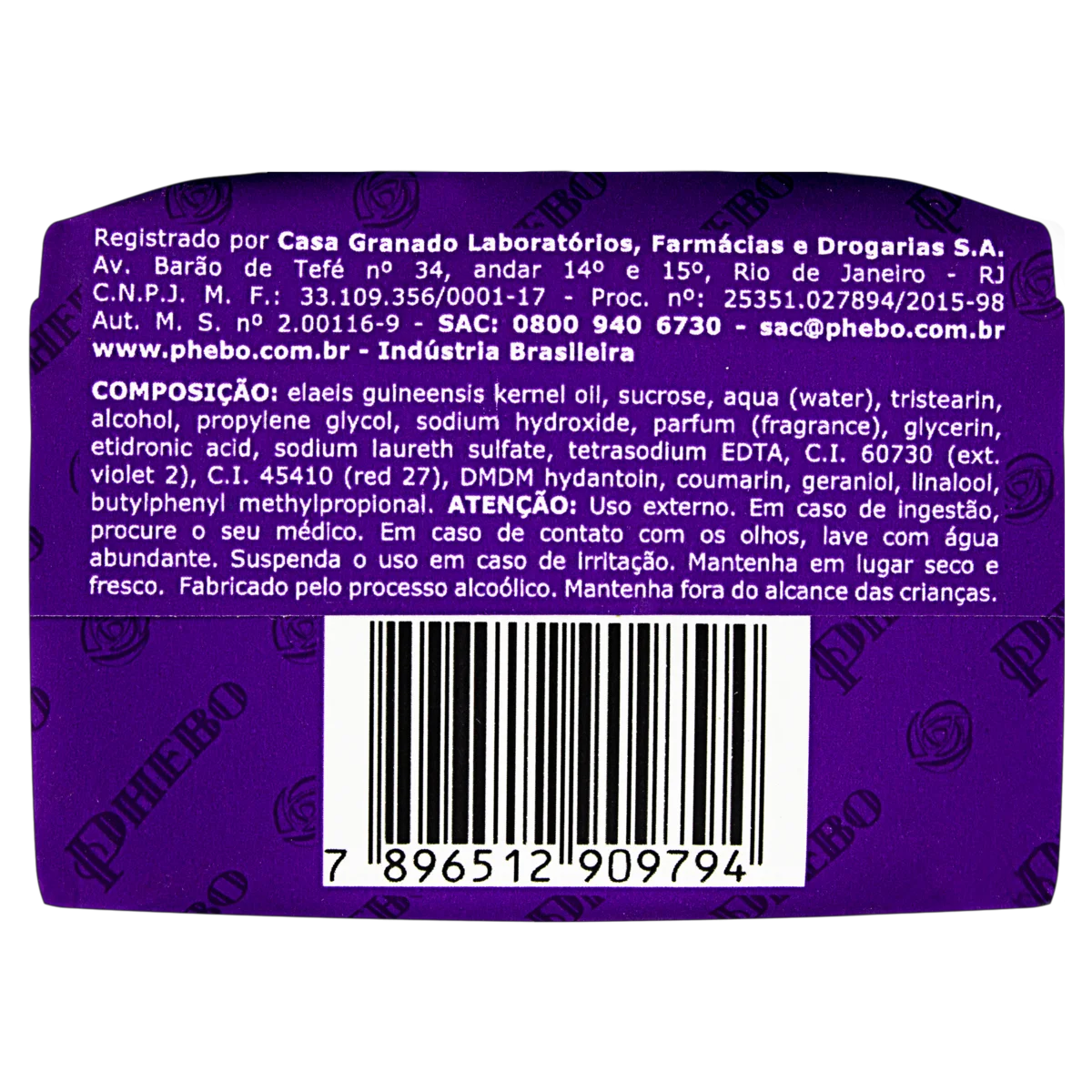 Phebo Sabonete Toque de Lavanda / Lavander Perfumed Glycerin Soap - Phebo (90g)