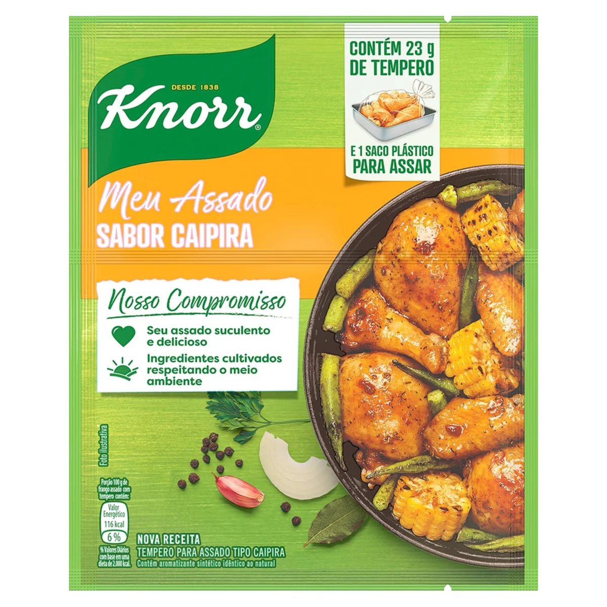 Tempero Meu Assado Sabor Caipira / Rustic Style Seasoning Mix - Knorr (23g)