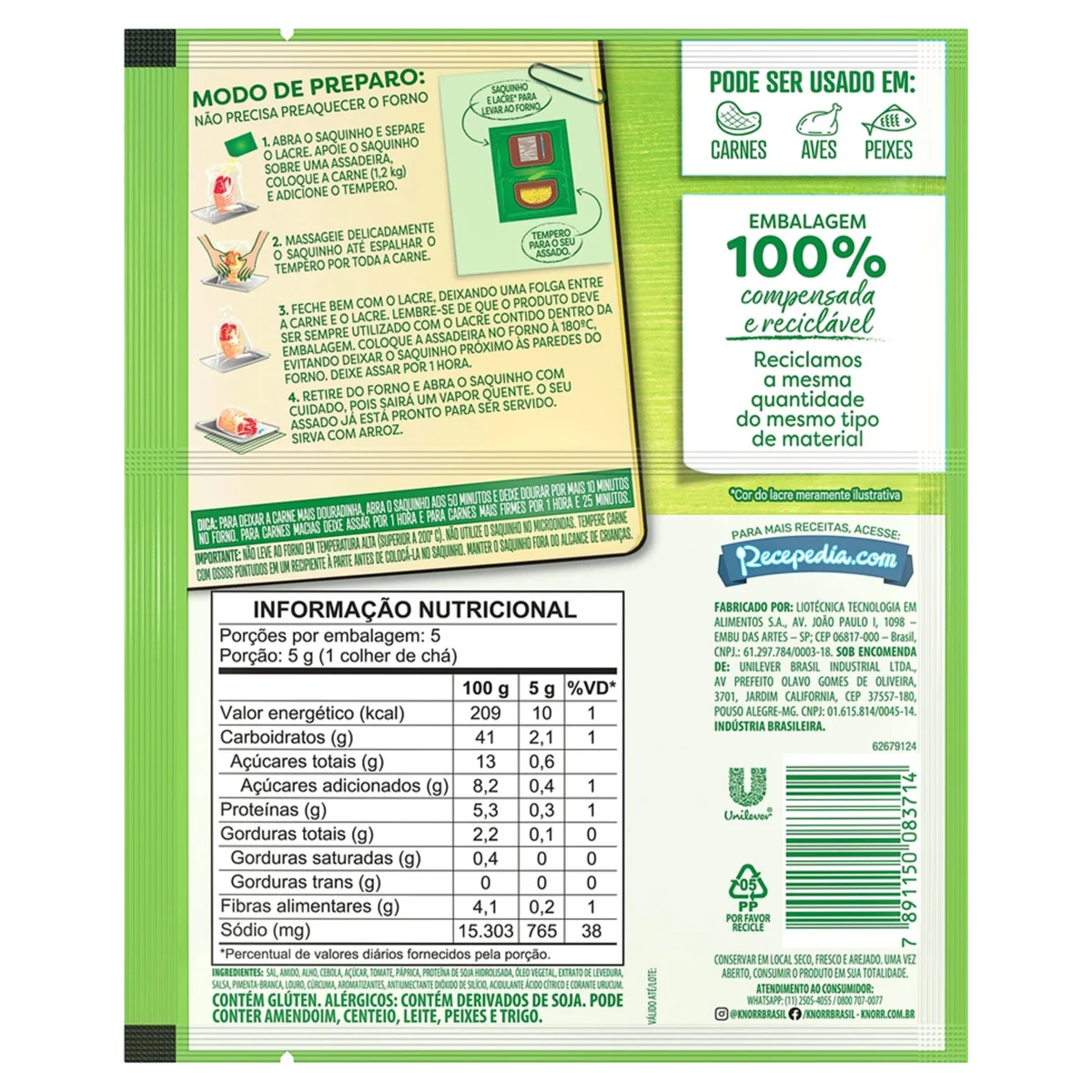 Tempero Meu Assado Sabor Caseiro / Home Style Seasoning Mix - Knorr (25g)
