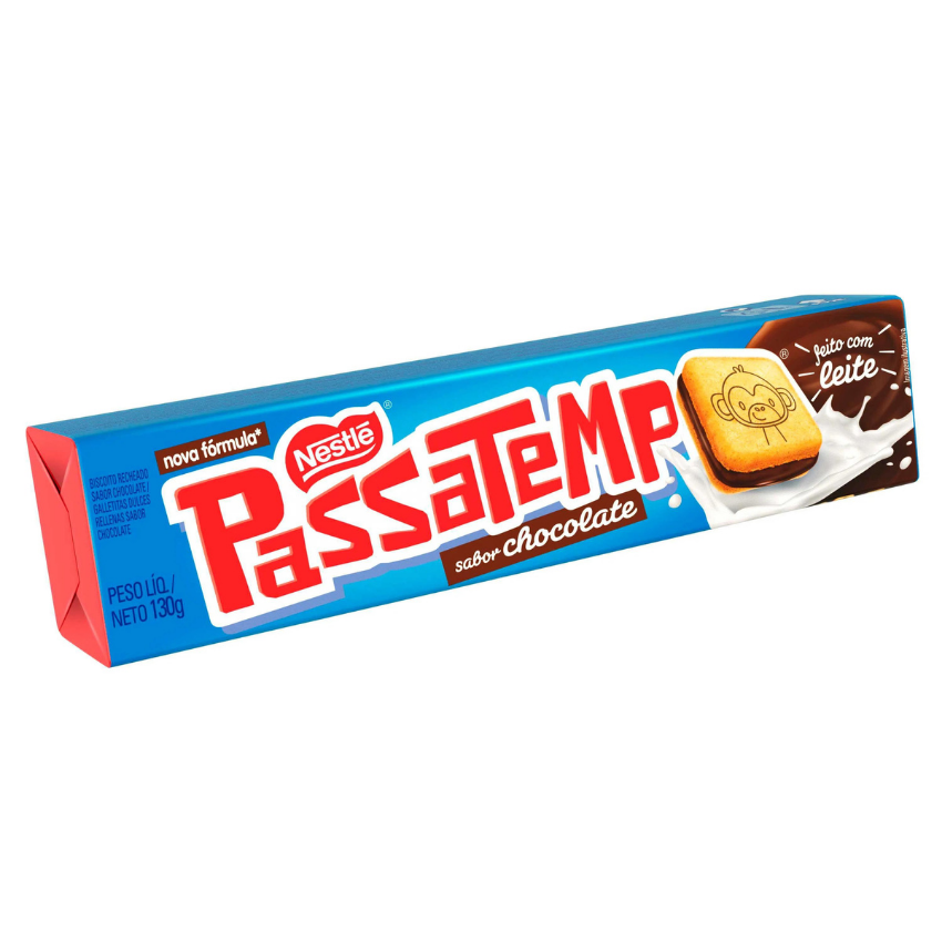 Bolacha Recheada Passatempo / Chocolate Filled Biscuits Passatempo - Nestlé (130g)