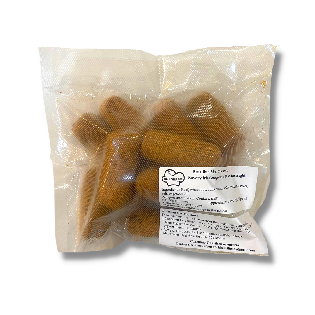 Croquete de Carne Pré-Frito/ Meat Croquette - CK Food (400g)