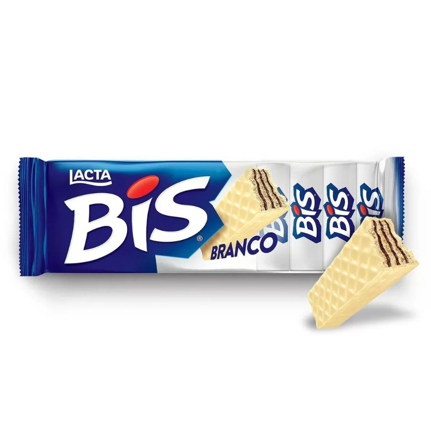 Chocolate Bis Branco / White Chocolate Waffles - Lacta (126g)