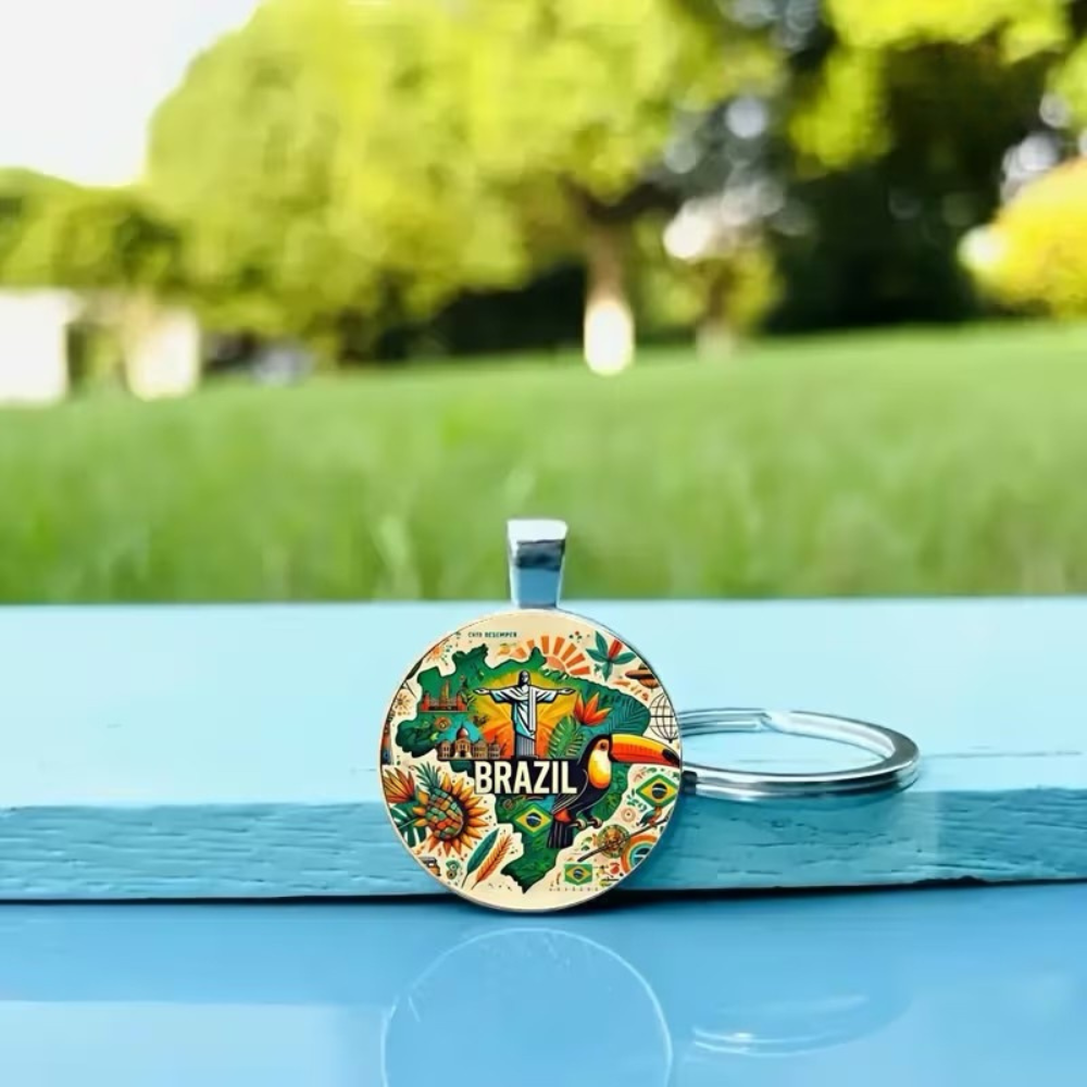 Chaveiro de Metal do Brasil / Brazil Metal Keychain