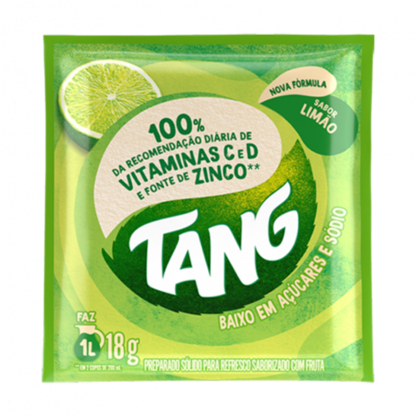 Tang Limão - Lime flavored instant drink powder - Tang (18g)