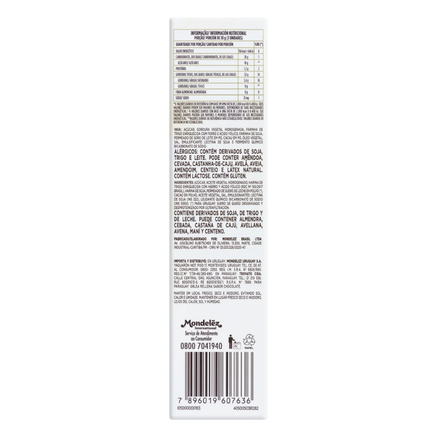 Amandita Wafer Recheado de Chocolate / Wafer Shells with Cocoa Cream Filling - Lacta (200g)