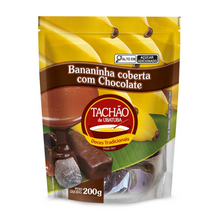 Bananinha Coberta com Chocolate / Chocolate Covered Banana Candy - Tachão (200g)