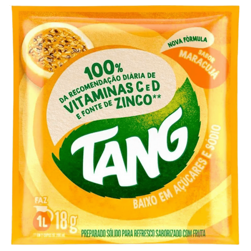 Tang Maracujá / Passion Fruit flavored instant drink powder - Tang (18g)