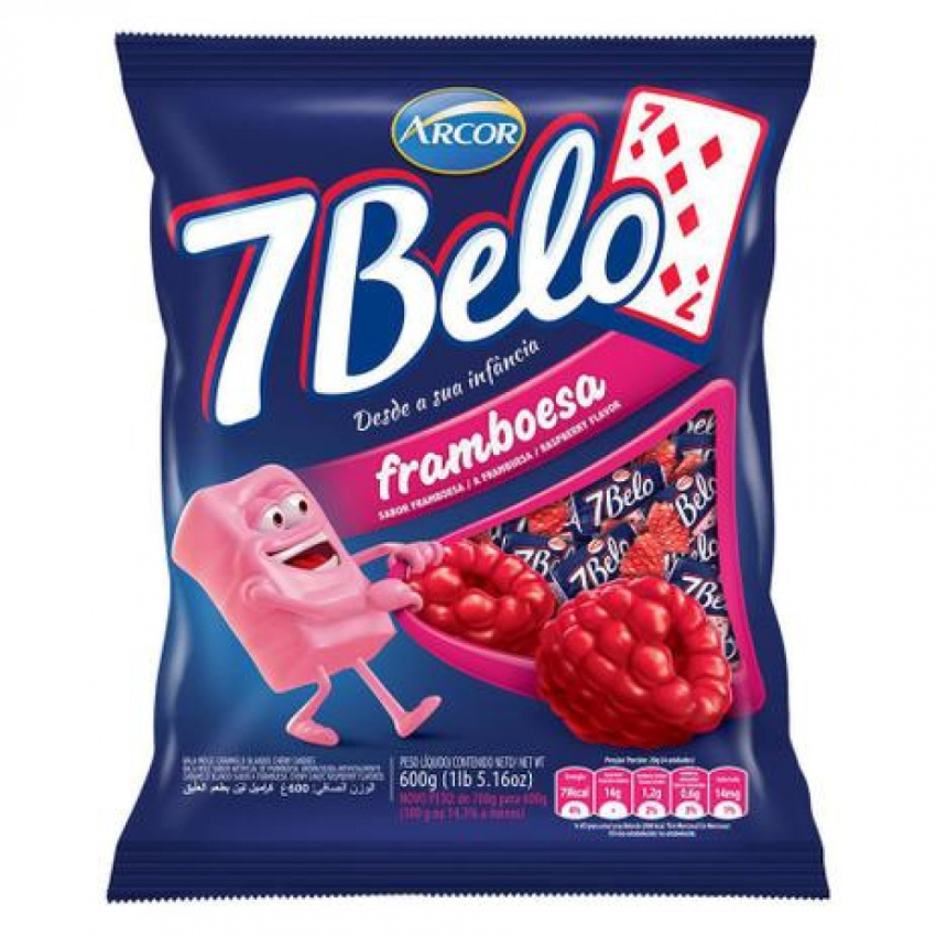 Bala 7 Belo Framboesa / Raspberry Candy (500g)