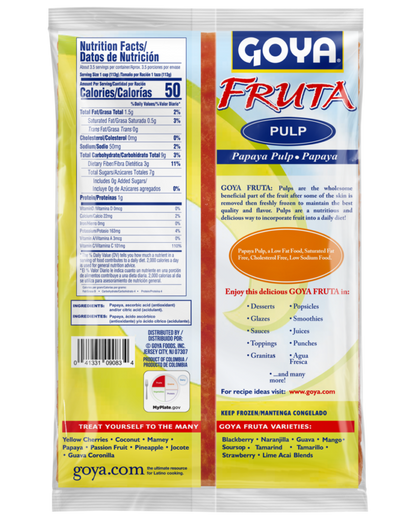 Polpa de Mamão Congelada / Frozen Papaya Fruit Pulp - Goya (250g)