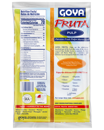 Polpa de Maracujá Congelada / Frozen Passion Fruit Pulp - Goya (250g)