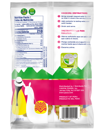Choclo Peruano Congelado / Frozen Peruvian Jumbo Corn - Goya (500g)