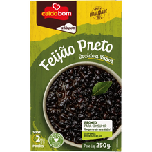 Feijão Preto Cozido à Vapor / Steamed Black Beans - Caldo Bom (250g)