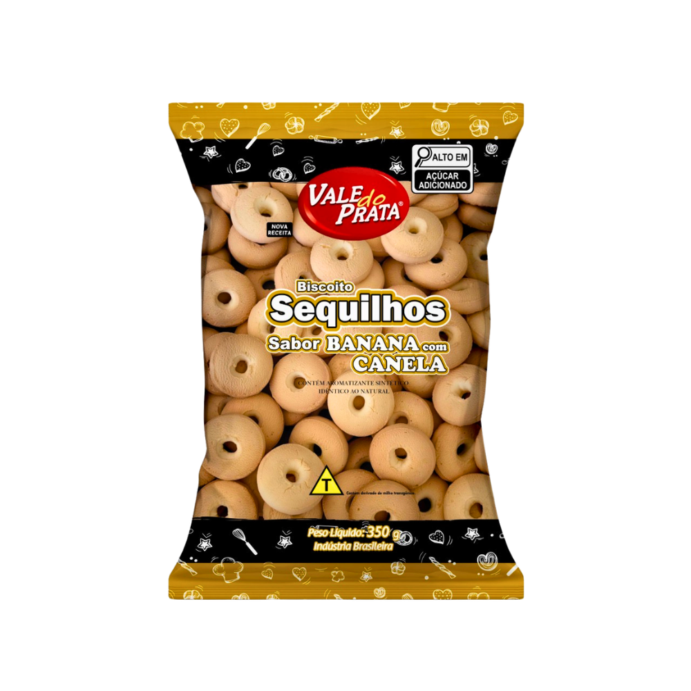 Sequilhos Banana com Canela / Banana & Cinnamon Sequilho Biscuits – Vale do Prata (350g)