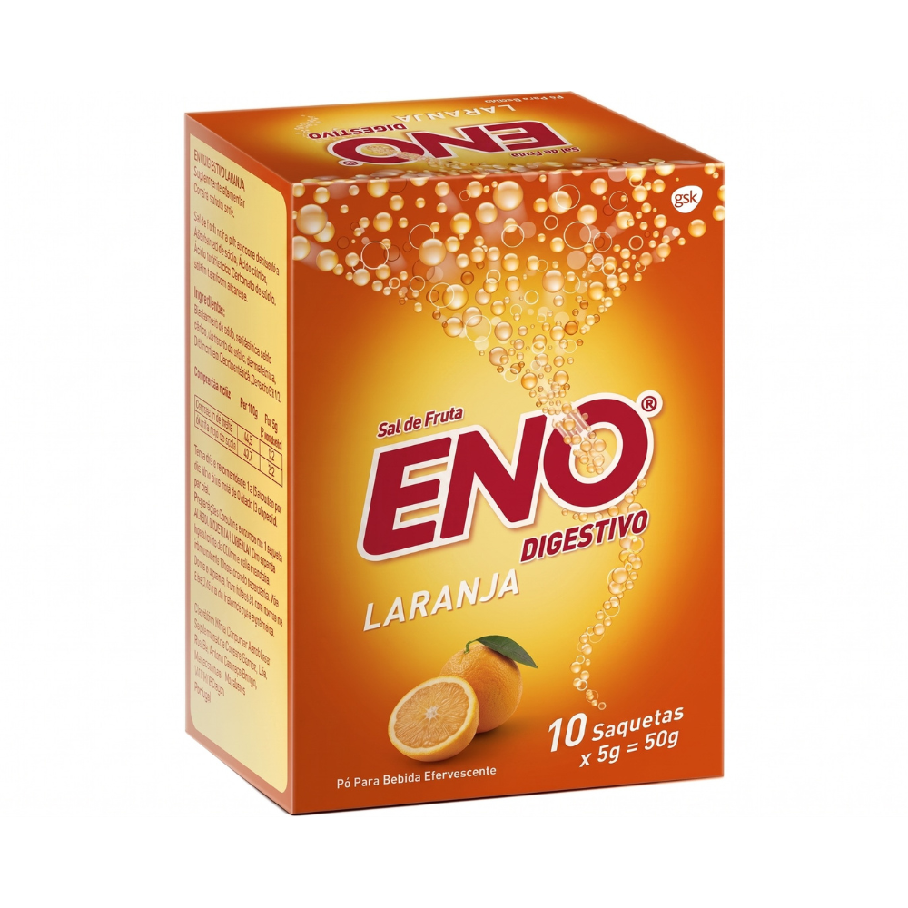 Sal de Frutas sabor Laranja (sachê) / Antiacid Orange Flavor (sachet) - Eno (50g)