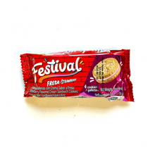 Bolacha Recheada de Morango / Strawberry Cookies - Festival (mini - 33,6g)