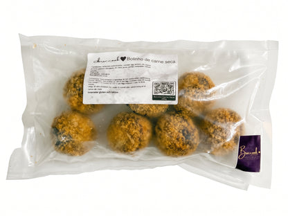 Bolinho de Carne Seca com Queijo / Brazilian Jerked Beef & Cheese Croquettes - BrSeCook (400g)