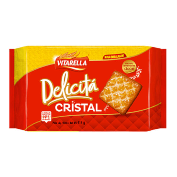 Biscoito Doce Delicitá Cristal / Delicitá Cristal Sweet Biscuits - Vitarella (414g)