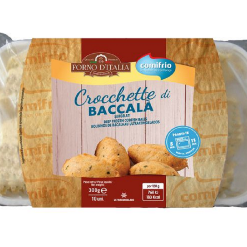 Bolinho de Bacalhau Pré-Frito / Pre-Fried Cod Croquette - Forno D'Italia (300g)