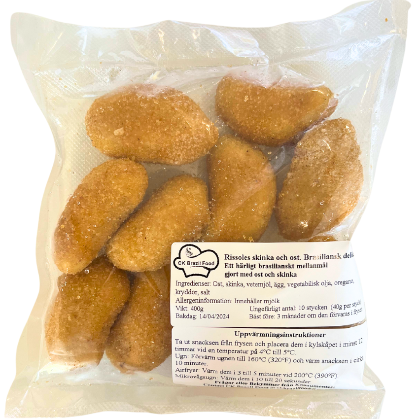 Risoles de Presunto e Queijo / Ham and Cheese Risoles Croquettes - CK Food (400g)