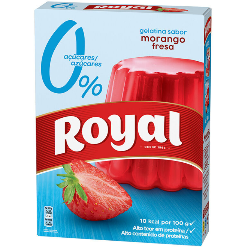 Gelatina Light Morango / Strawberry Light Gelatin - Royal (31g)