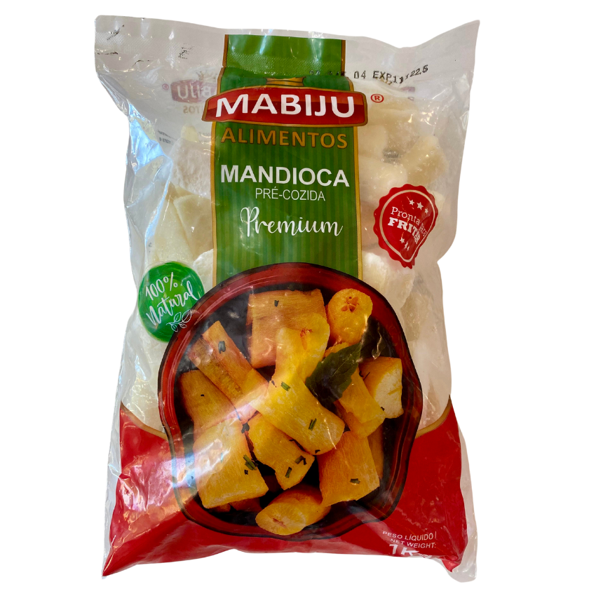 Mandioca Pré-Cozida Congelada / Frozen Pre-Cooked Cassava - Mabiju (1kg)