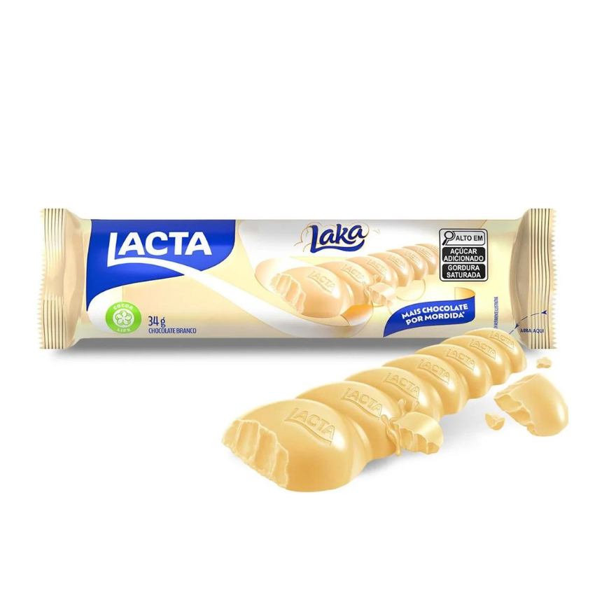 Chocolate Branco Laka / White Chocolate Laka - Lacta (34g)