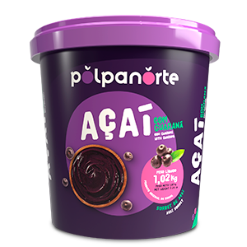 Açaí com Guaraná / Acai with Guarana - Polpa Norte (1kg)