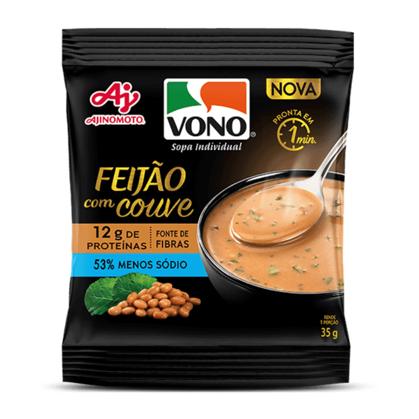 Sopa Feijão com Couve / Instant Beans Soup with Kale - Vono (35g)