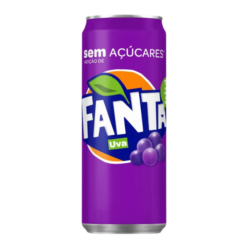 Refrigerante Fanta Uva ZERO / Fanta Grape Soda ZERO SUGAR (330ml)