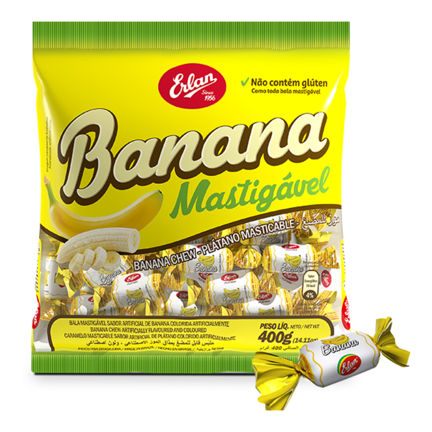 Bala de Banana / Banana Candy - Erlan (400g)