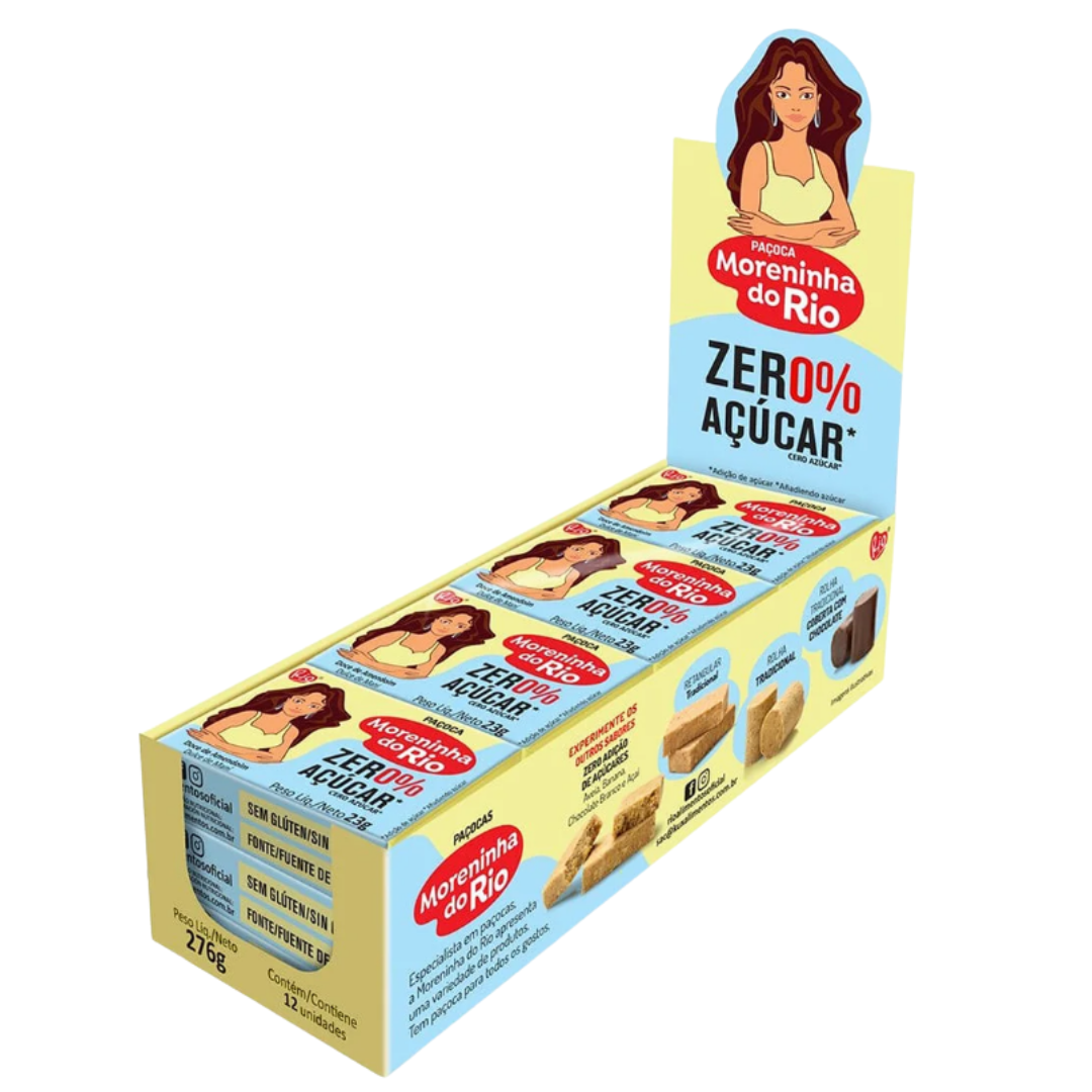 Paçoca Zero Açúcar / Peanut Candy Sugar Free - Moreninha do Rio (276g)